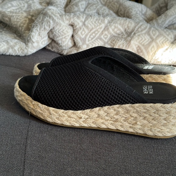 New Eileen Fisher Espadrille Wedge Sandal - Picture 5 of 6